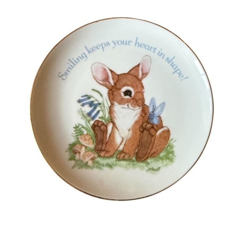 Lasting Memories Bunny Collector Plate 7in Multicolor Easter Quote L.K. Japan